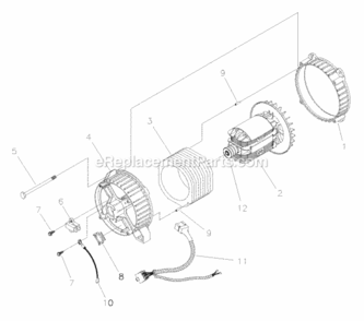 Alternator Diagram and Parts List for 030251-0  Briggs and Stratton Generator